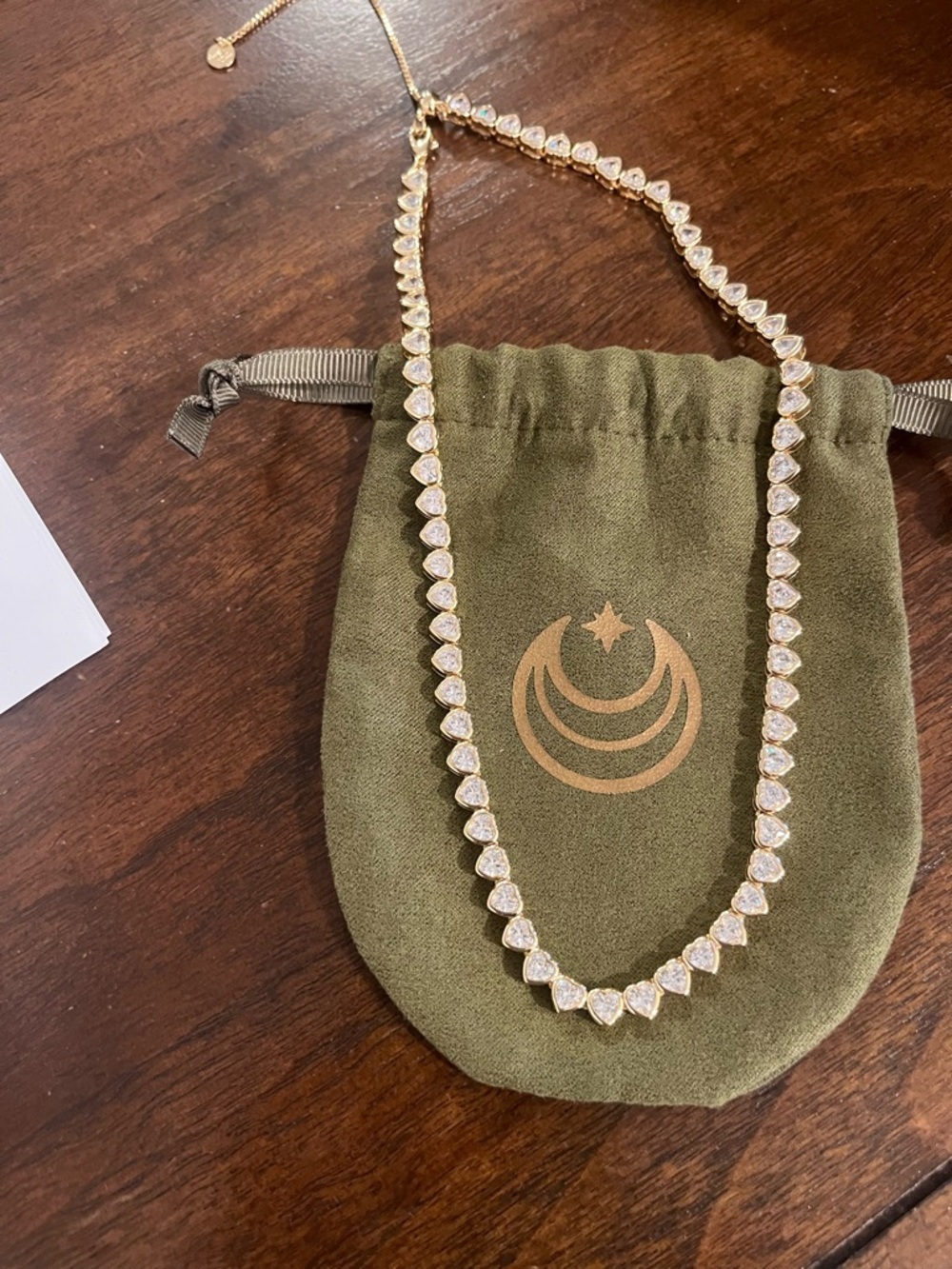 Jane Win heart tennis necklace